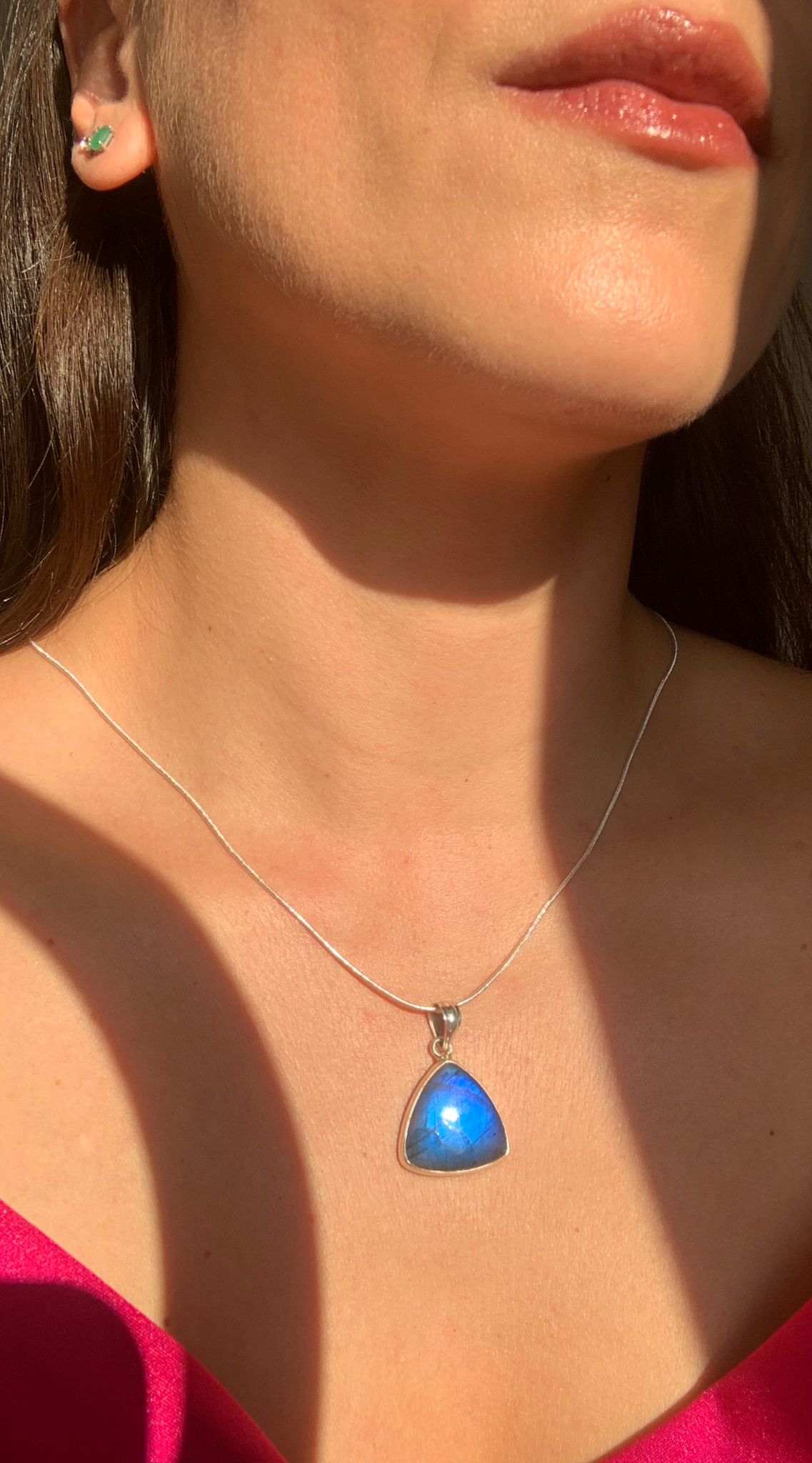 Ciondolo in labradorite di argento 925 / Intuizione e trasformazione