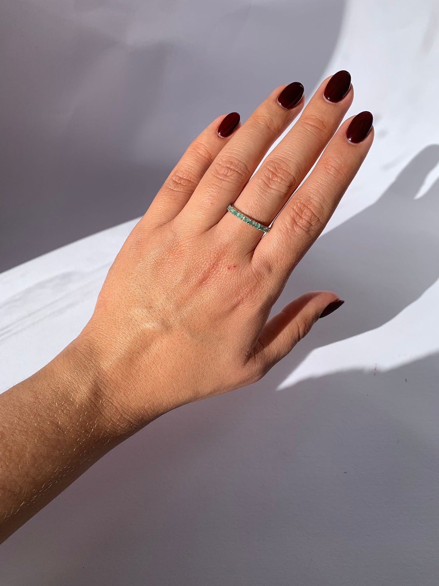 Anello in smeraldo di argento 925 / Abbondanza e manifestazione