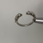 Anillo ajustable de moissanita en plata 925 / Potencial interno y prosperidad