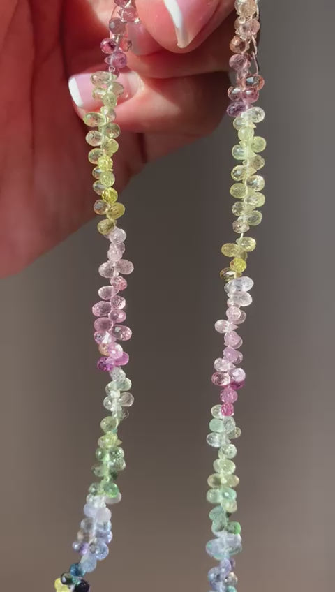 Adjustable Faceted Black Spinel Choker / Positivity and Calm 