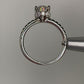 925 Silver Moissanite Adjustable Ring / Inner Potential and Prosperity