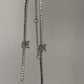 Bracciale tennis taglio principessa da 0.40 CT di moissanite certificata su argento 925 rodiato con chiusura regolabile (Colore D, Chiarezza VVS1)/ Potenziale interno e prosperità
