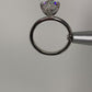 Anillo ajustable de moissanita en plata 925 / Potencial interno y prosperidad