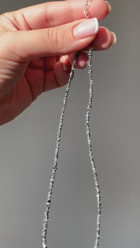 Adjustable Faceted Black Spinel Choker / Positivity and Calm 