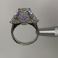 Anello taglio ovale da 12 CT di moissanite certificata su argento 925 rodiato (Colore D, Chiarezza VVS1)/ Potenziale interno e prosperità