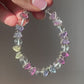 Bracciale in fluorite a forma di farfalle / Cambiamenti e spiritualità