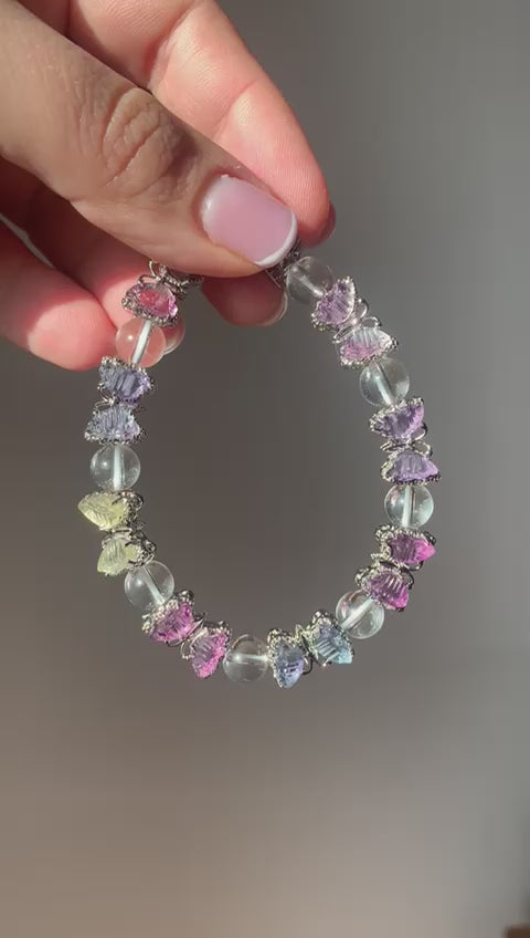Adjustable Faceted Fluorite Bracelet / Changes and Spirituality