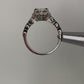 Anello taglio goccia da 3 CT di moissanite certificata su argento 925 rodiato (Colore D, Chiarezza VVS1) / Potenziale interno e prosperità