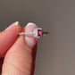 Anello regolabile in granato di argento 925 / Energia e passione